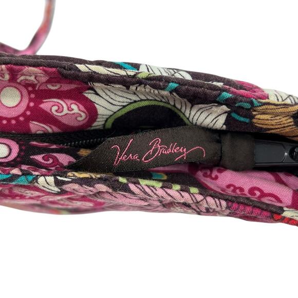 Vera Bradley Mod Floral Pink Quilted Hipster Crossbody Messenger Shoulder Bag Co - Picture 7 of 15
